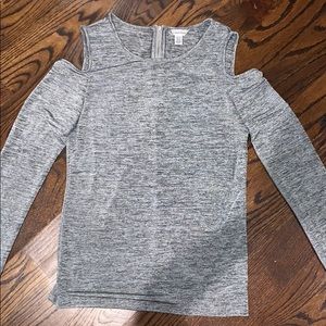 CALVIN KLEIN grey cold shoulder long sleeve
